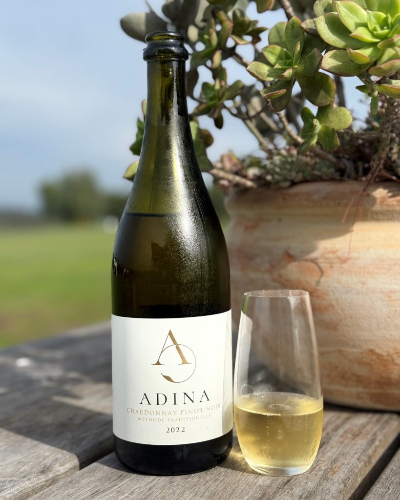 Images shows the sensational 2022 Adina Sparkling Chardonnay Pinot Noir - Adina Wines
